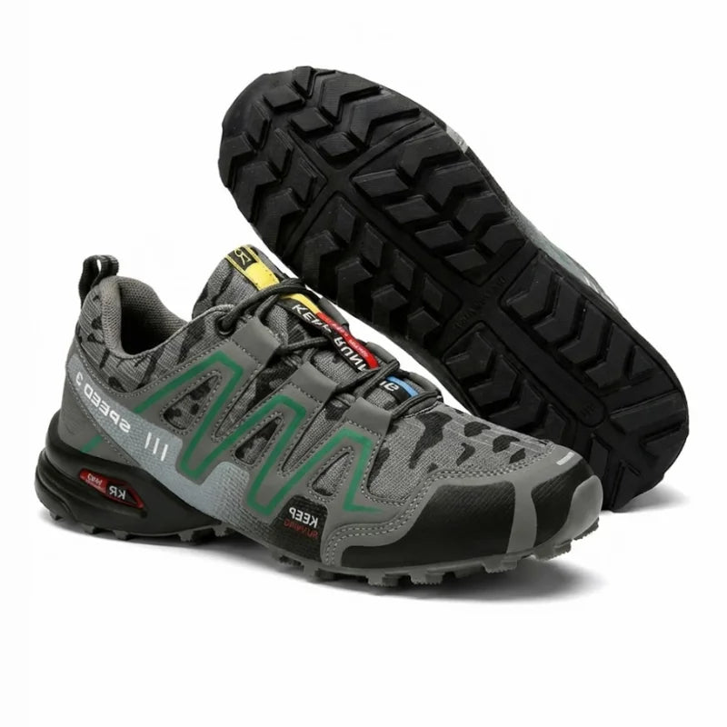Elsie | Trail Sneakers With Colorblock Lace-Up Panels