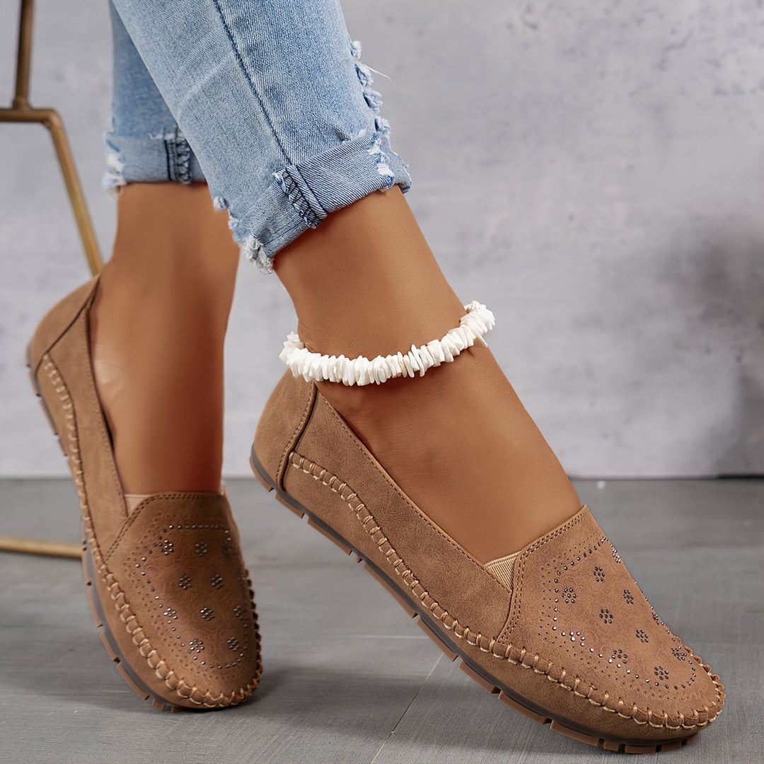 Lyrissa | Floral Slip-On Loafers Shoes