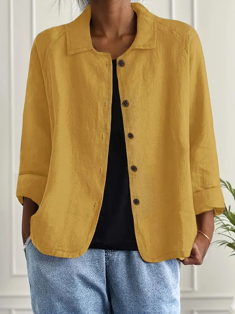 Dianette | Lightweight Long Sleeve Button-Up Shirt
