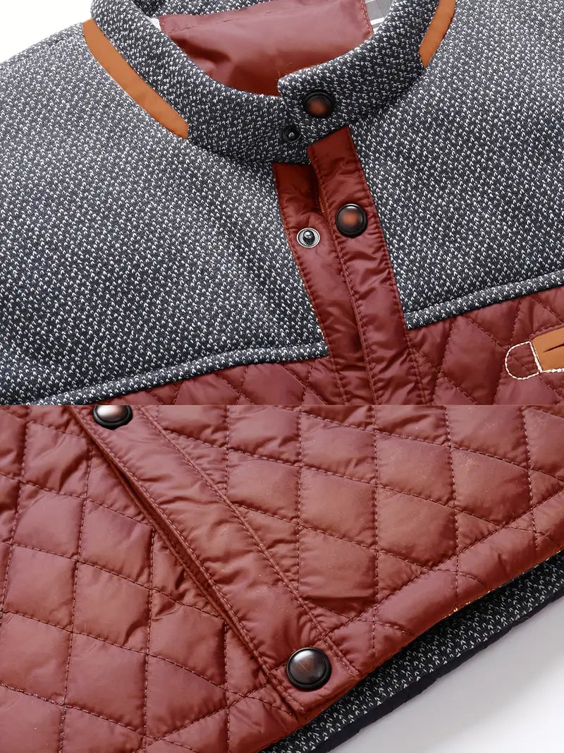 Proctor | Quilted Stand Collar Zip Jacket