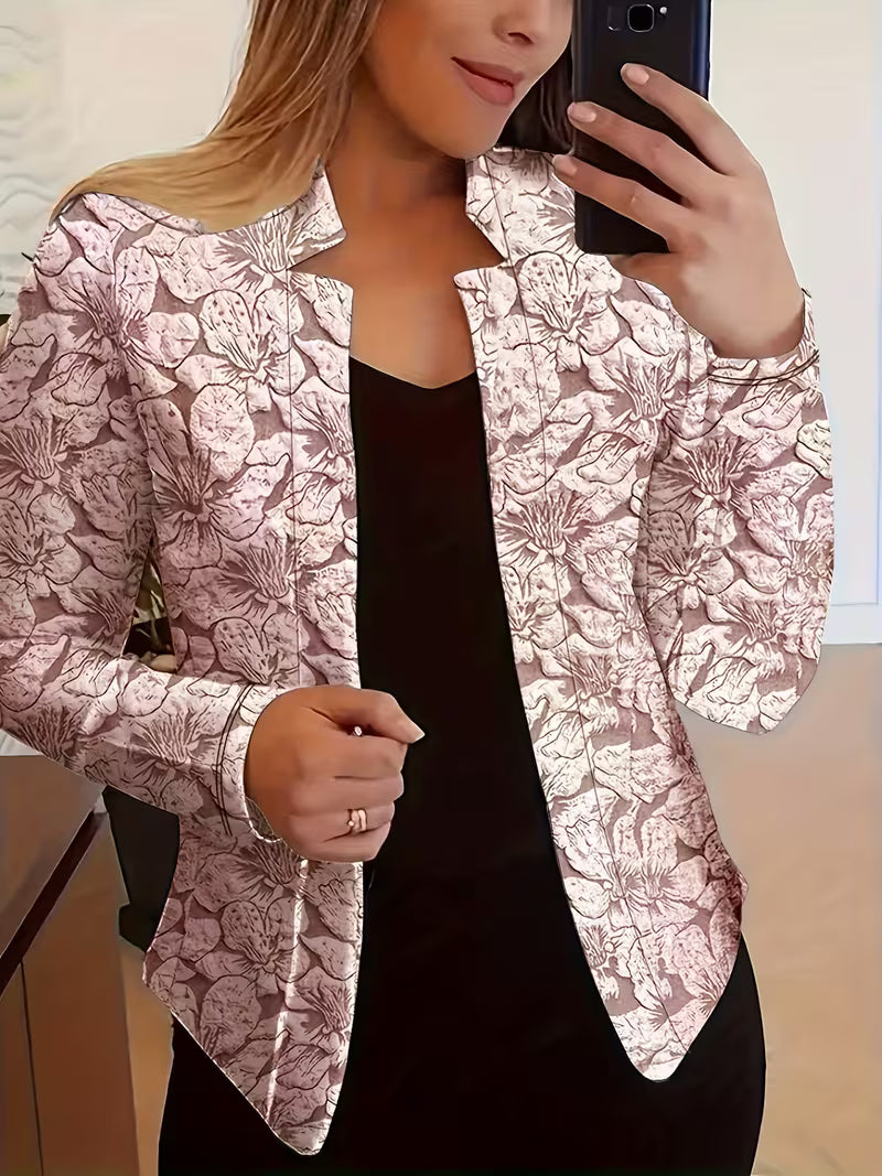 Zaneyora | Floral Print Long Sleeve Blazer