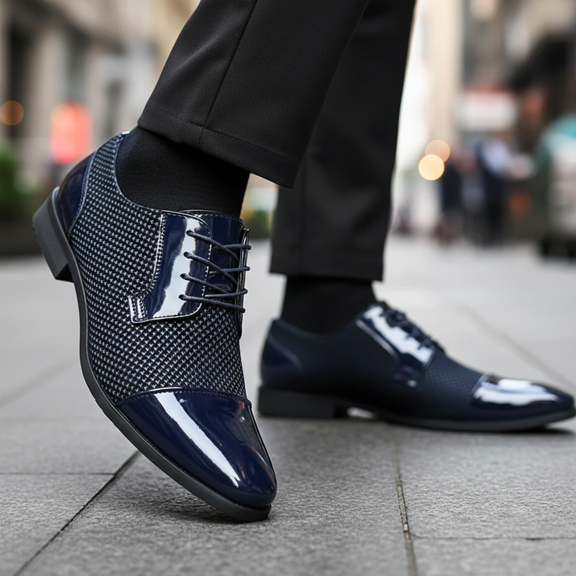 Dernard | Glossy Lace-Up Dress Shoes
