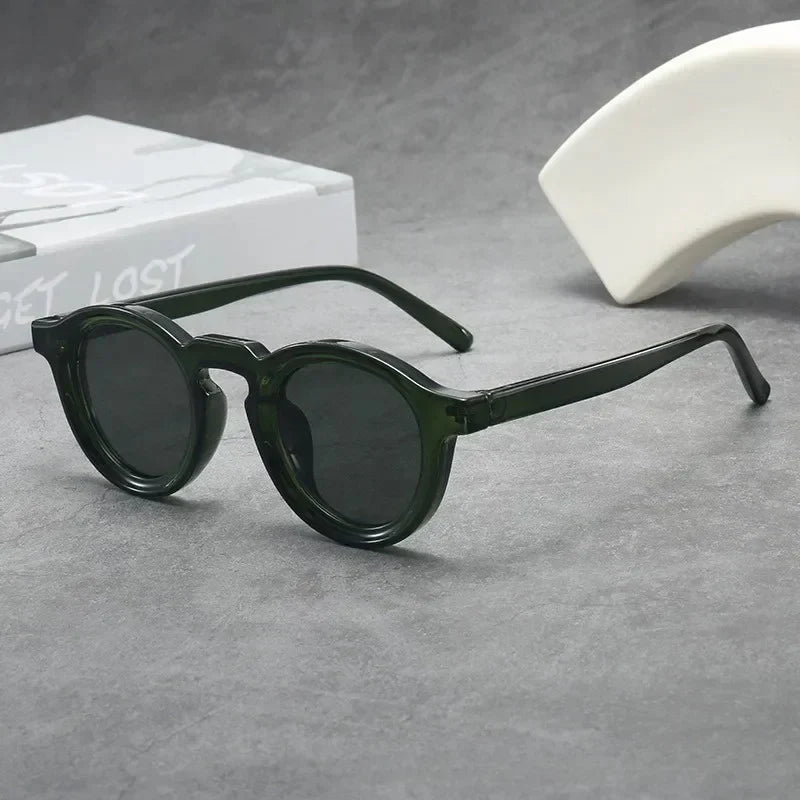 Spectralux - Round Frame Sunglasses Thick Frame Tinted Lenses
