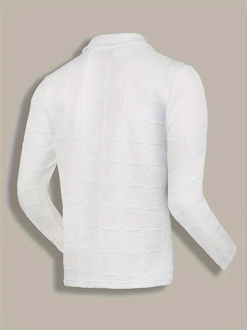 Lorcer | Long Sleeve Button Shirt with Textured Design