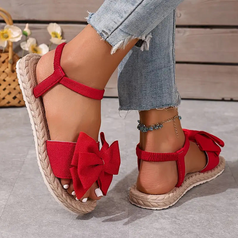 Michela | Bow Knot Open Toe Ankle Strap Sandals