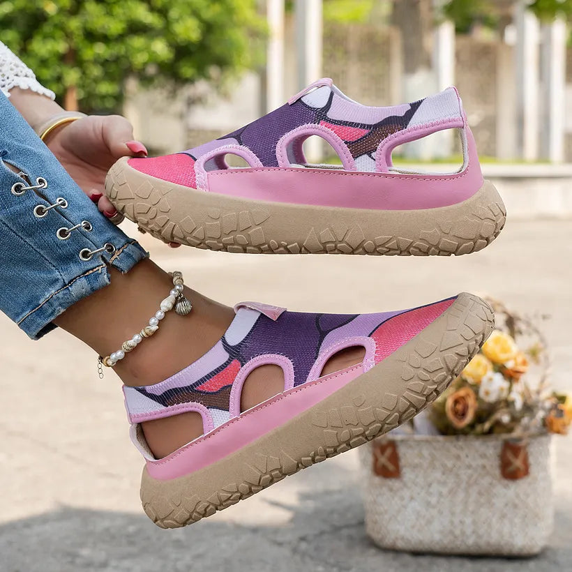 Lucia | Maylis Textured Sole Wedge Shoes