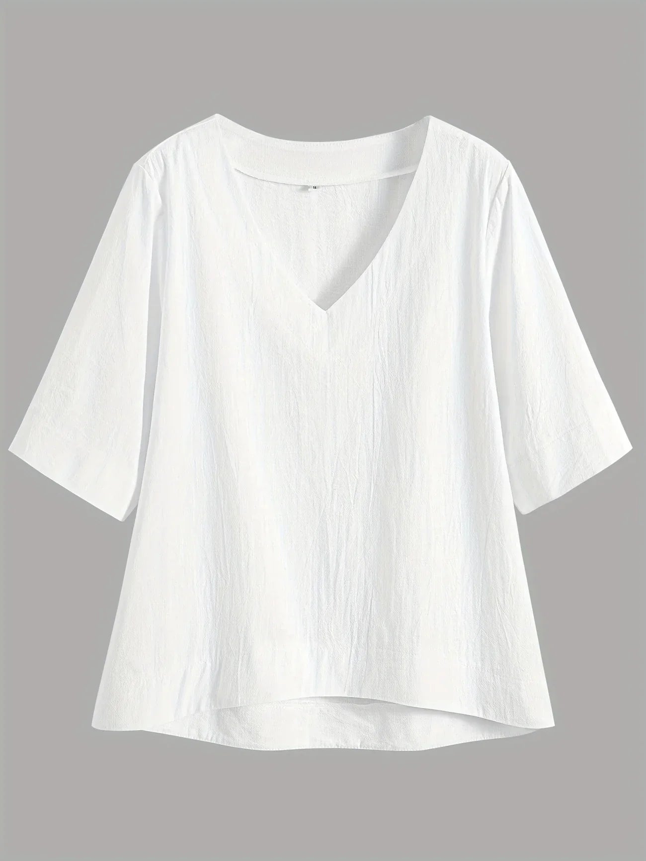 Mattea | V Neck Loose Fit Short Sleeve Top