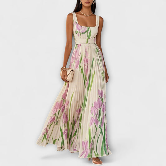 Tressa | Sleeveless Square Neck Floral Maxi Dress