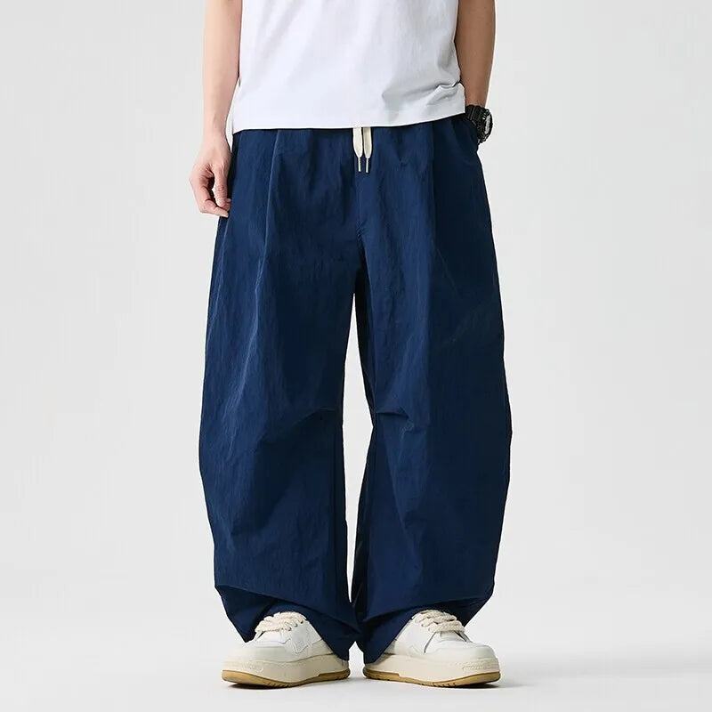 Kaio | Wide Leg Drawstring Urban Trousers