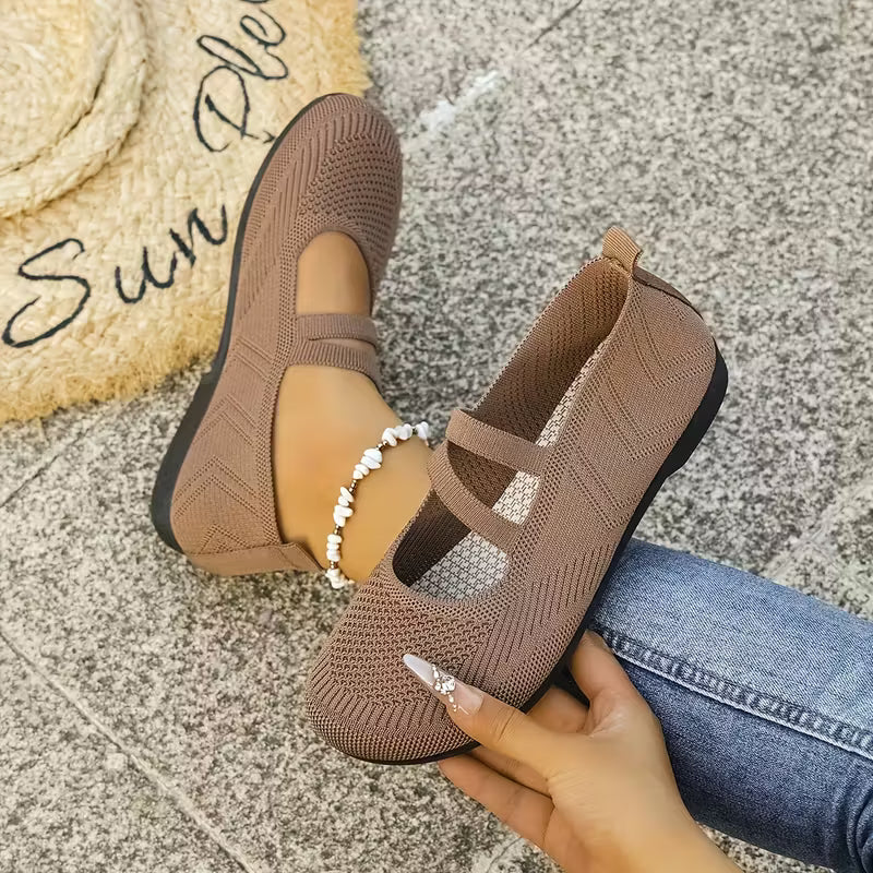 Kethryn - Knit Mary Jane Slip On Flats