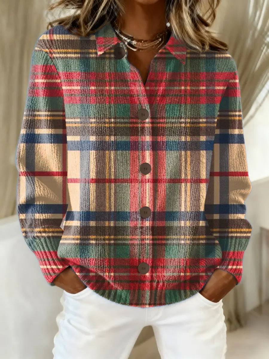 Petrolova | Plaid Flannel Button-Up Shirt