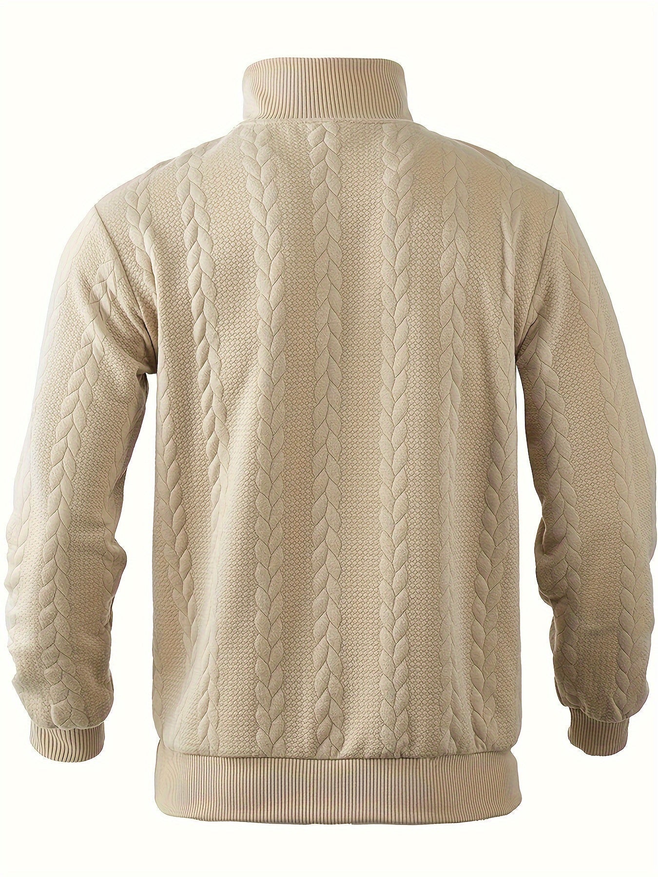 Caleb | Quarter Zip Textured Knit Sweater