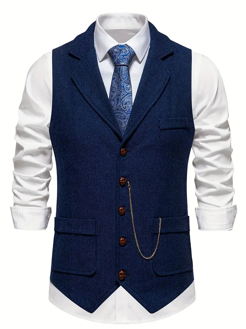 Ferry | Herringbone Notch Lapel Waistcoat