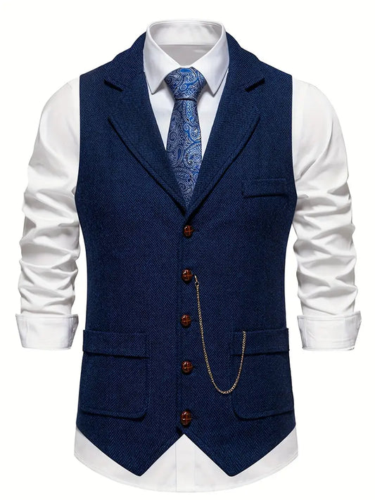Ferry | Herringbone Notch Lapel Waistcoat