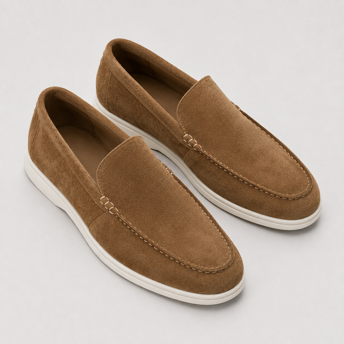 Santos | Loafers With Suede Appearance and Contrast Soles
