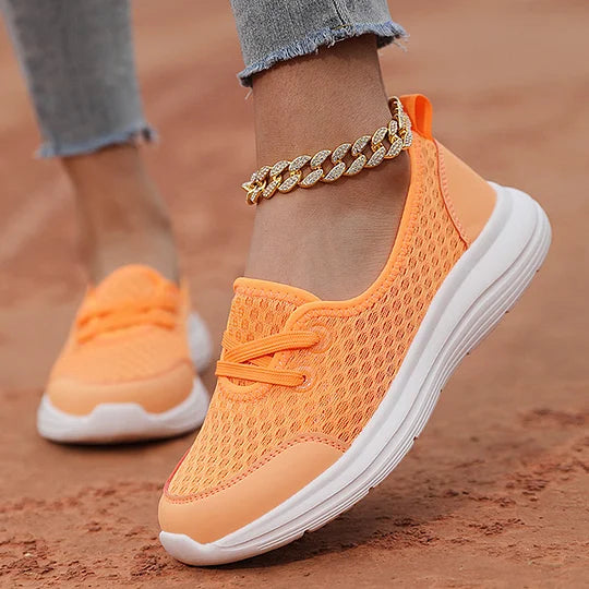 Firsova - Mesh Lace-Up Soft Sole Walking Shoes