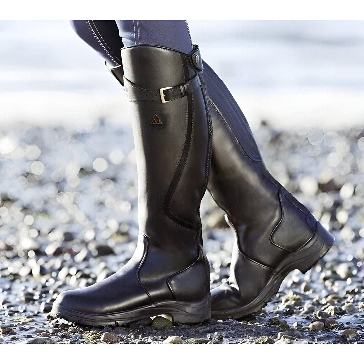 Maveelica | Knee-High Riding Boots with Adjustable Strap