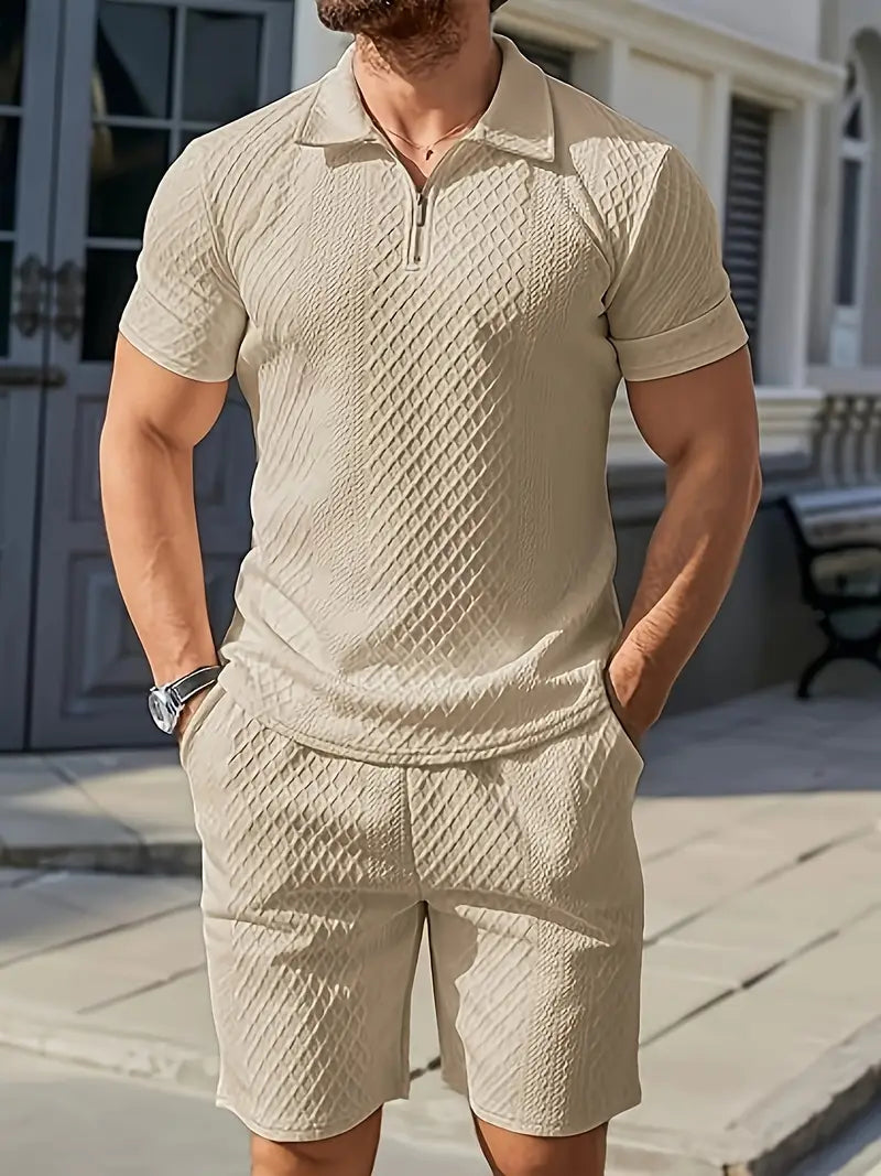 Francisco | Textured Short Sleeve Polo Set