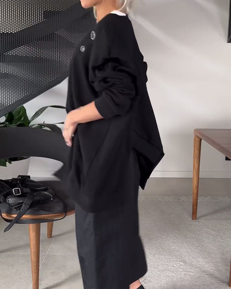Bartels | Top With Long Sleeves and Grommet Accents