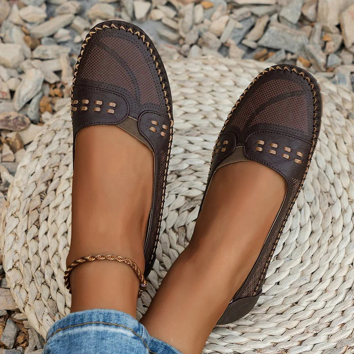 Gerdien | Slip On Loafers Perforated Round Toe