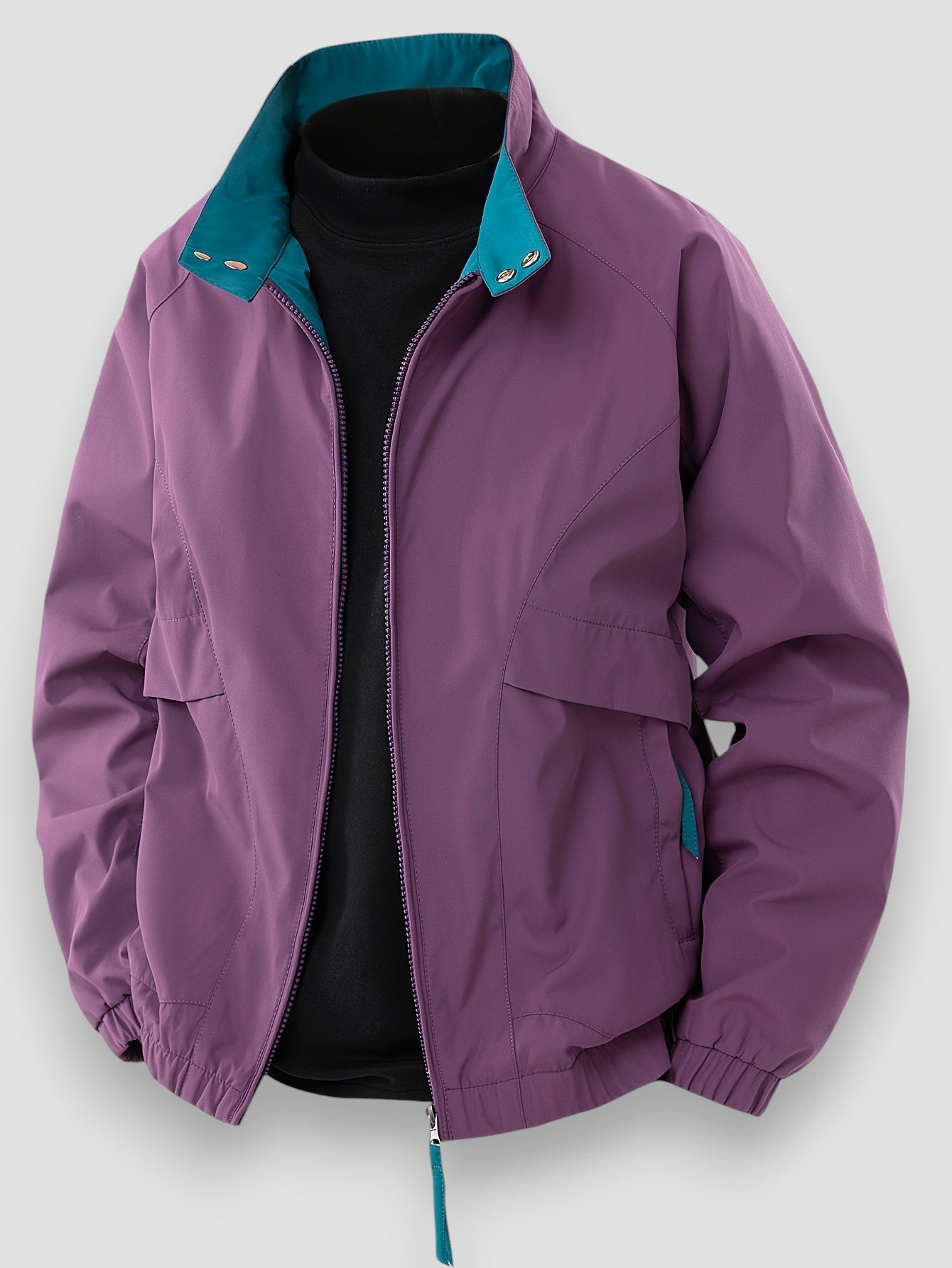 Mason | Long Sleeve Zip-Up Stand Collar Jacket