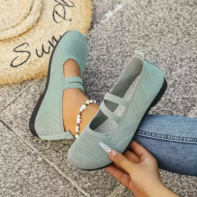 Kethryn - Knit Mary Jane Slip On Flats