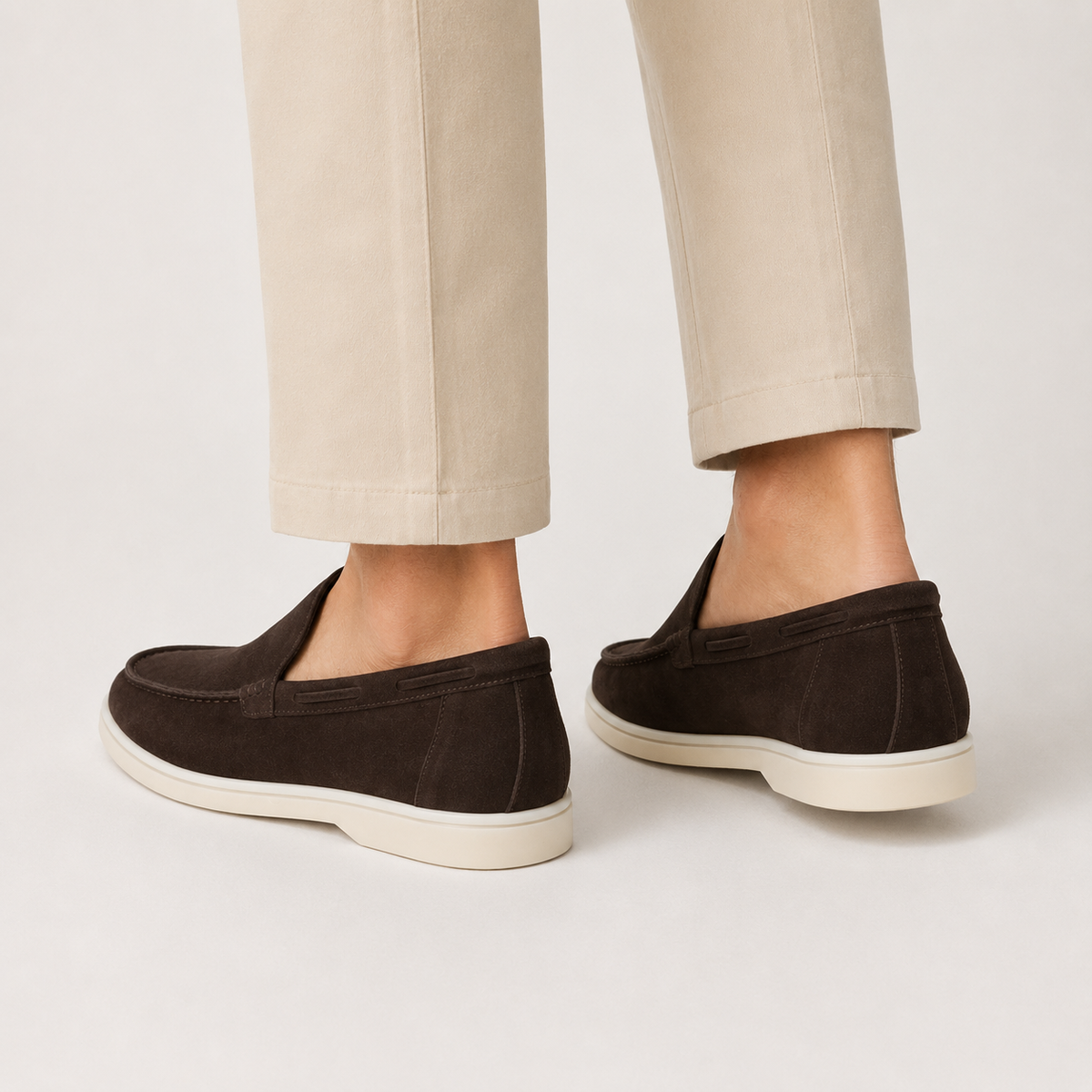 Santos | Loafers With Suede Appearance and Contrast Soles