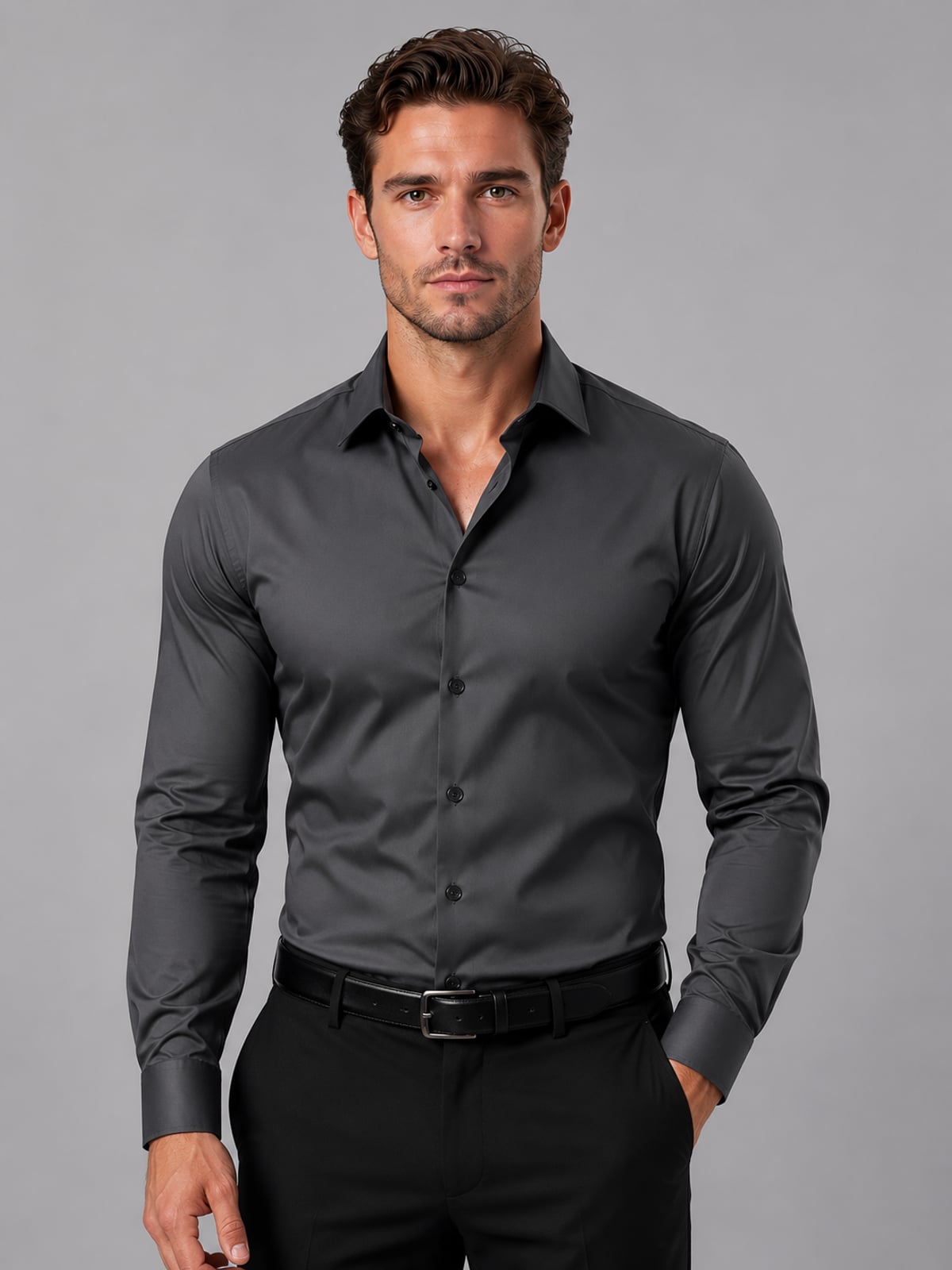 Braulio | Shirt With Long Sleeves and Pointed Collar