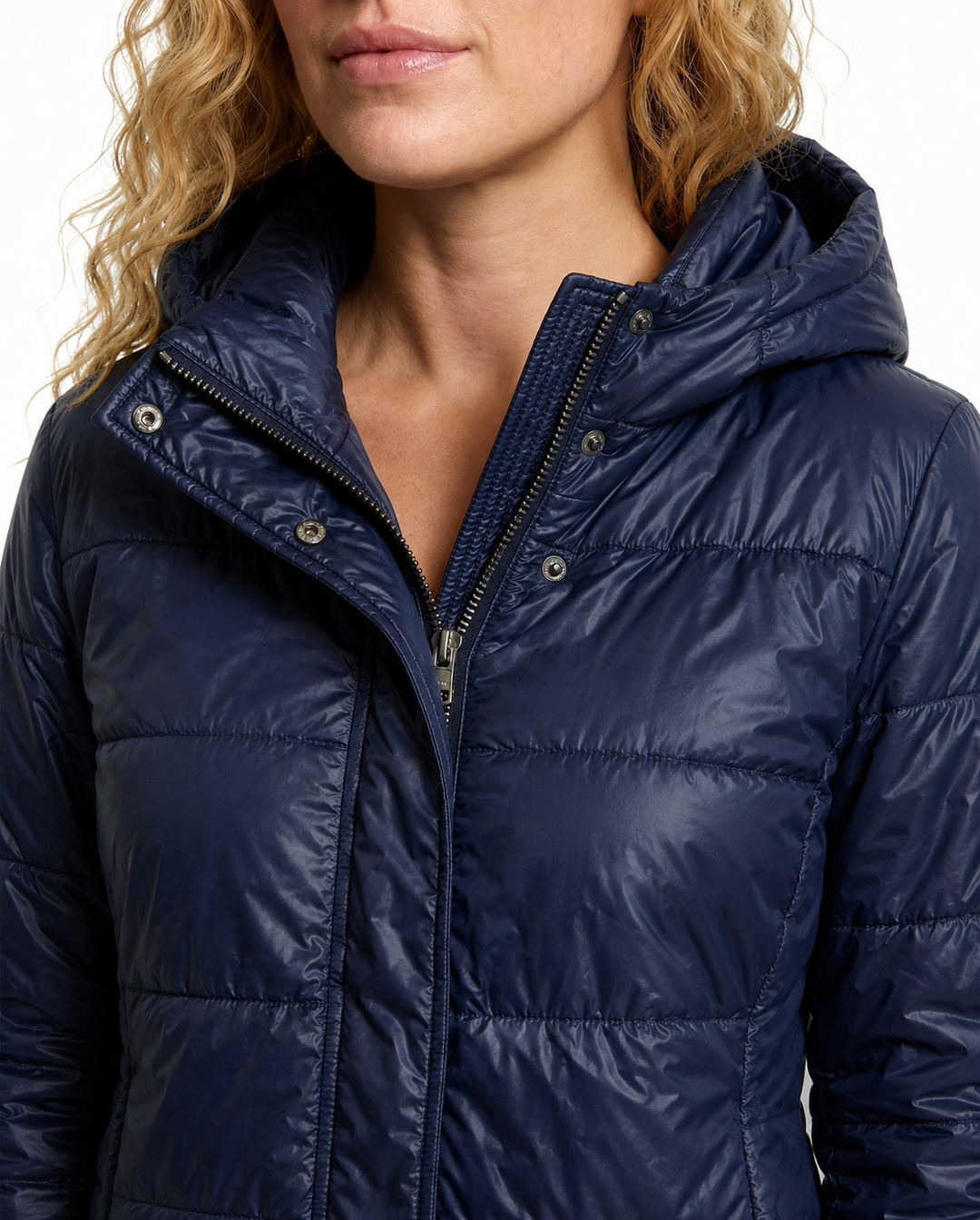 Alexis | Puffer Jacket with Hood and Quilted Panels
