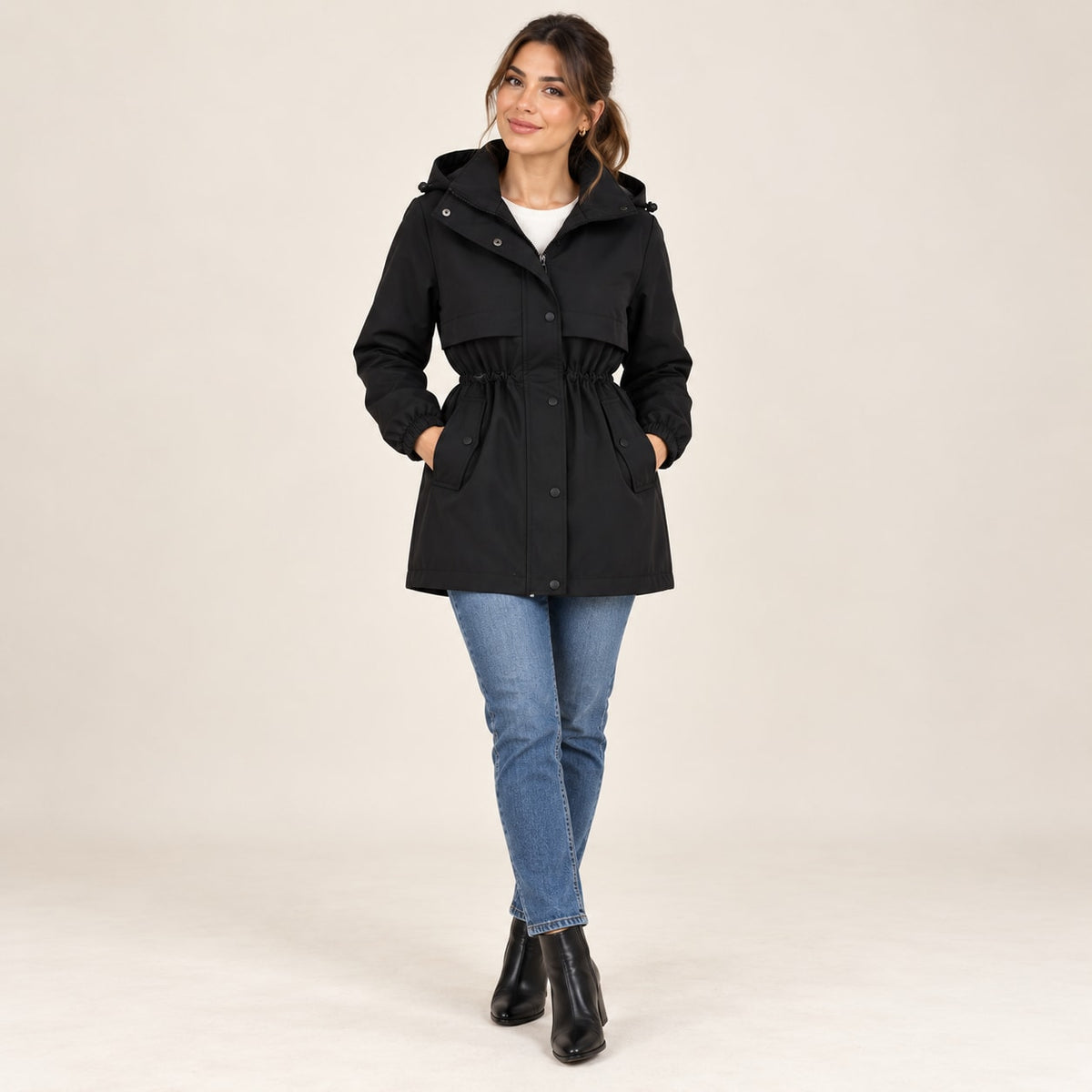 Echoglow | Hooded Parka with Adjustable Waist