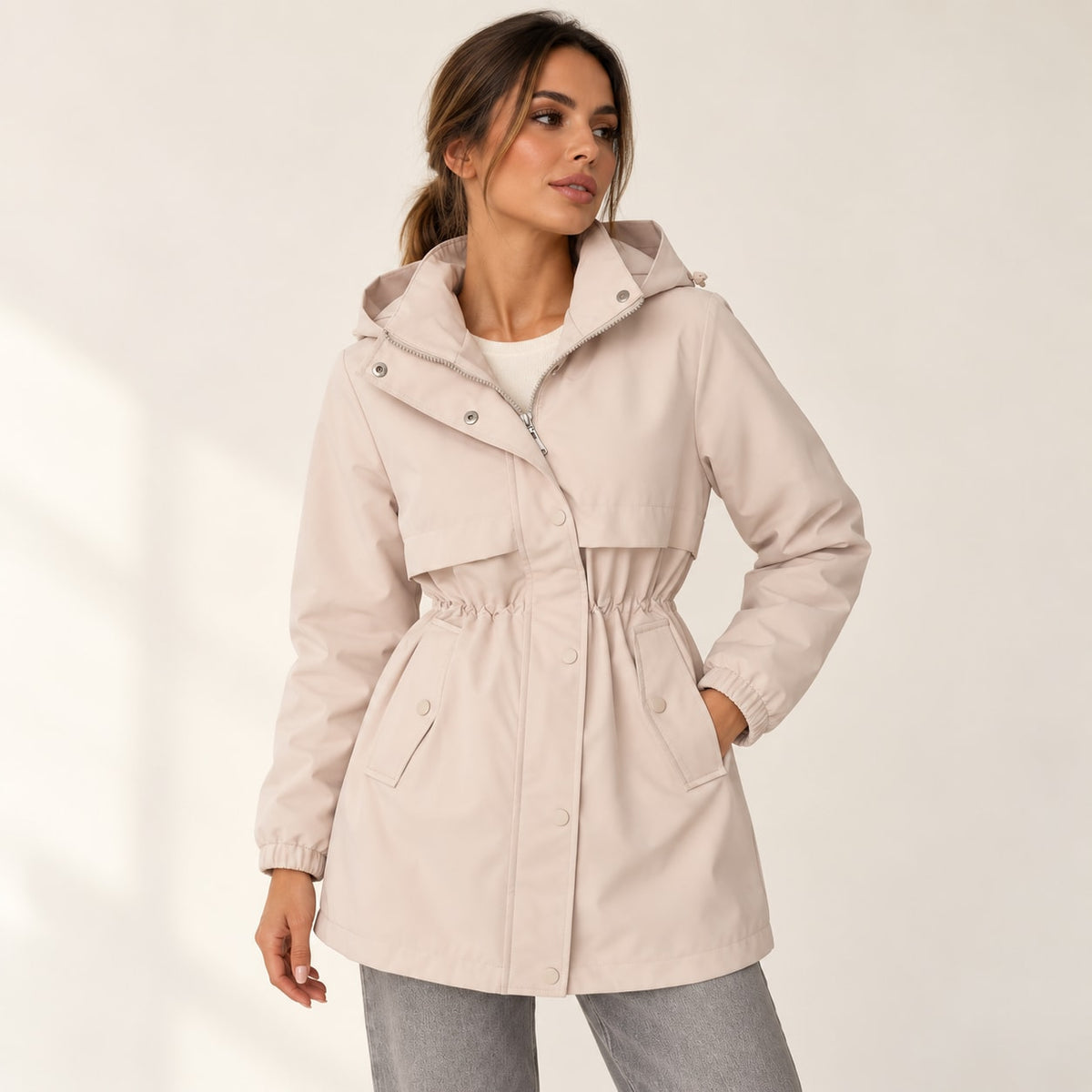 Echoglow | Hooded Parka with Adjustable Waist