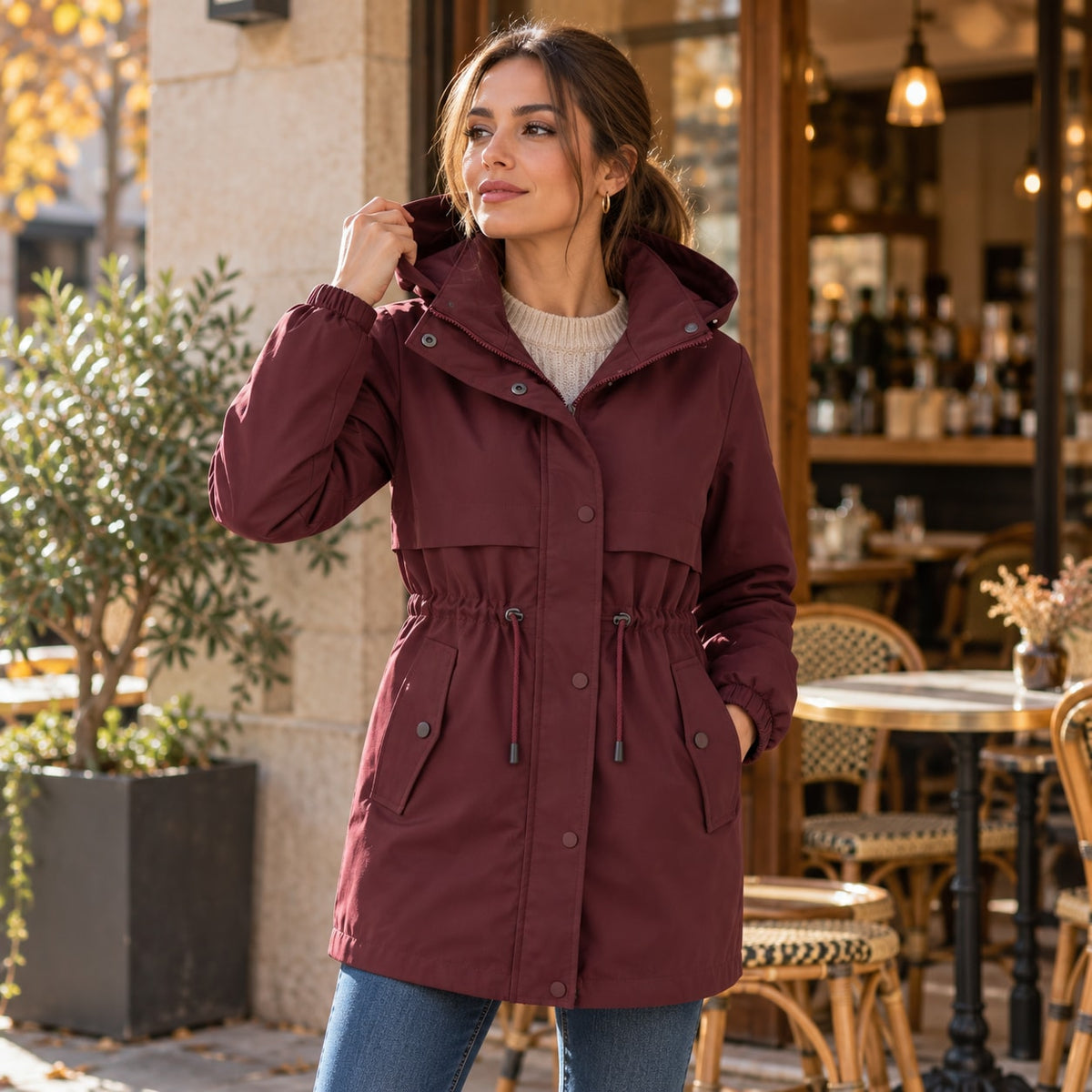 Echoglow | Hooded Parka with Adjustable Waist