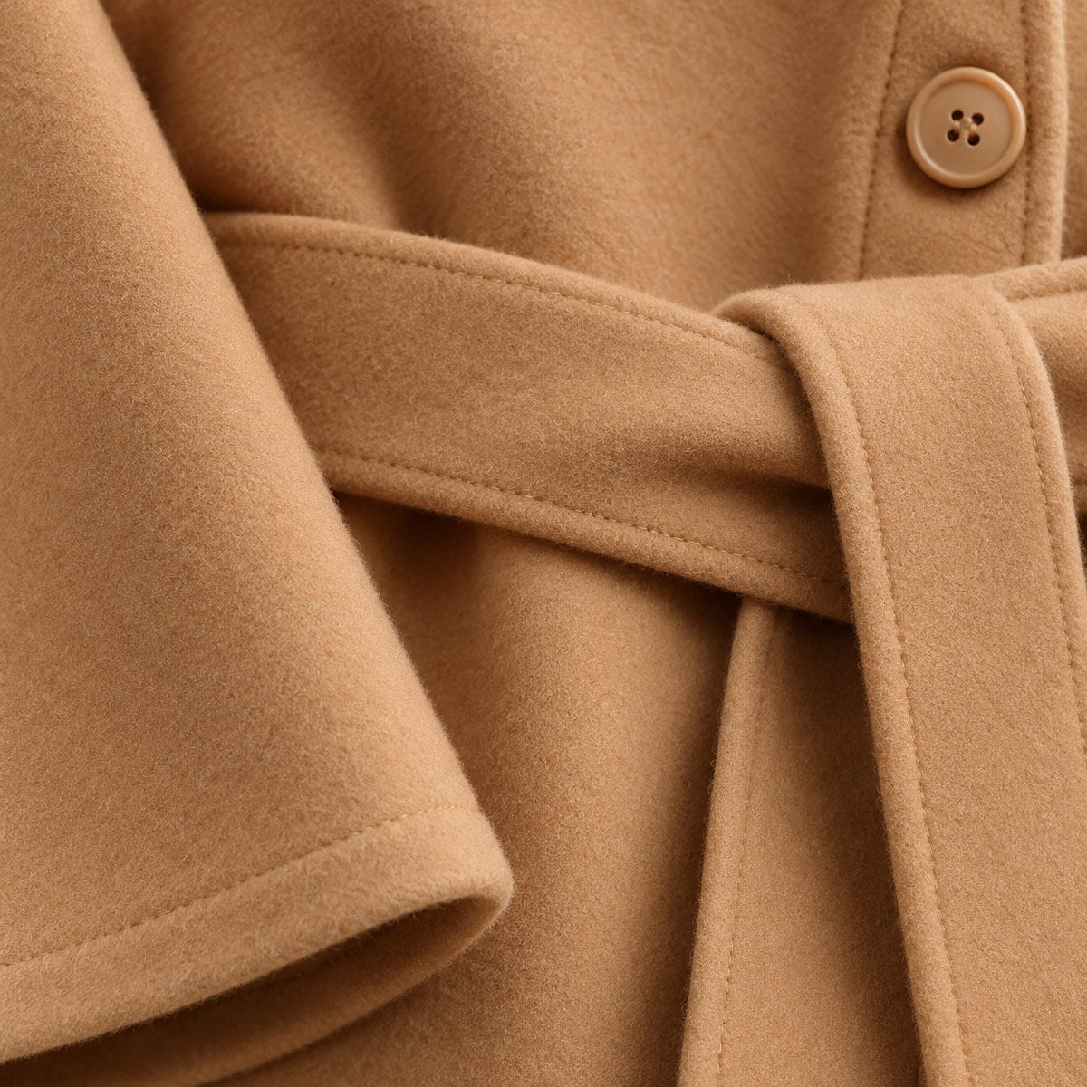 Solariedge | Cape Coat with High Collar and Belt