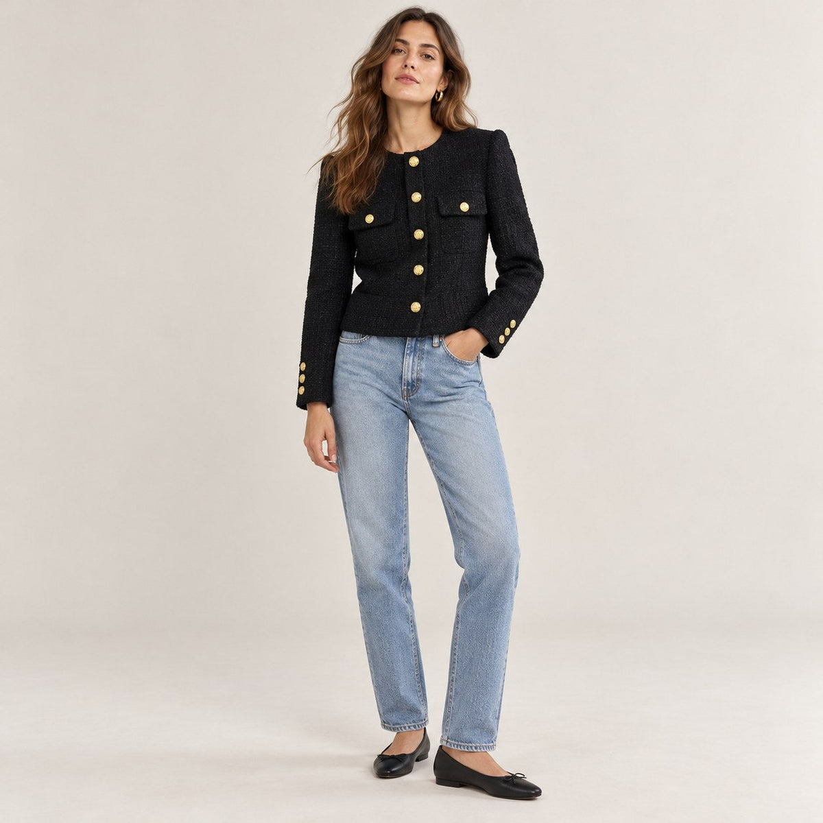 Radmieandra | Tweed Jacket with Gold Buttons