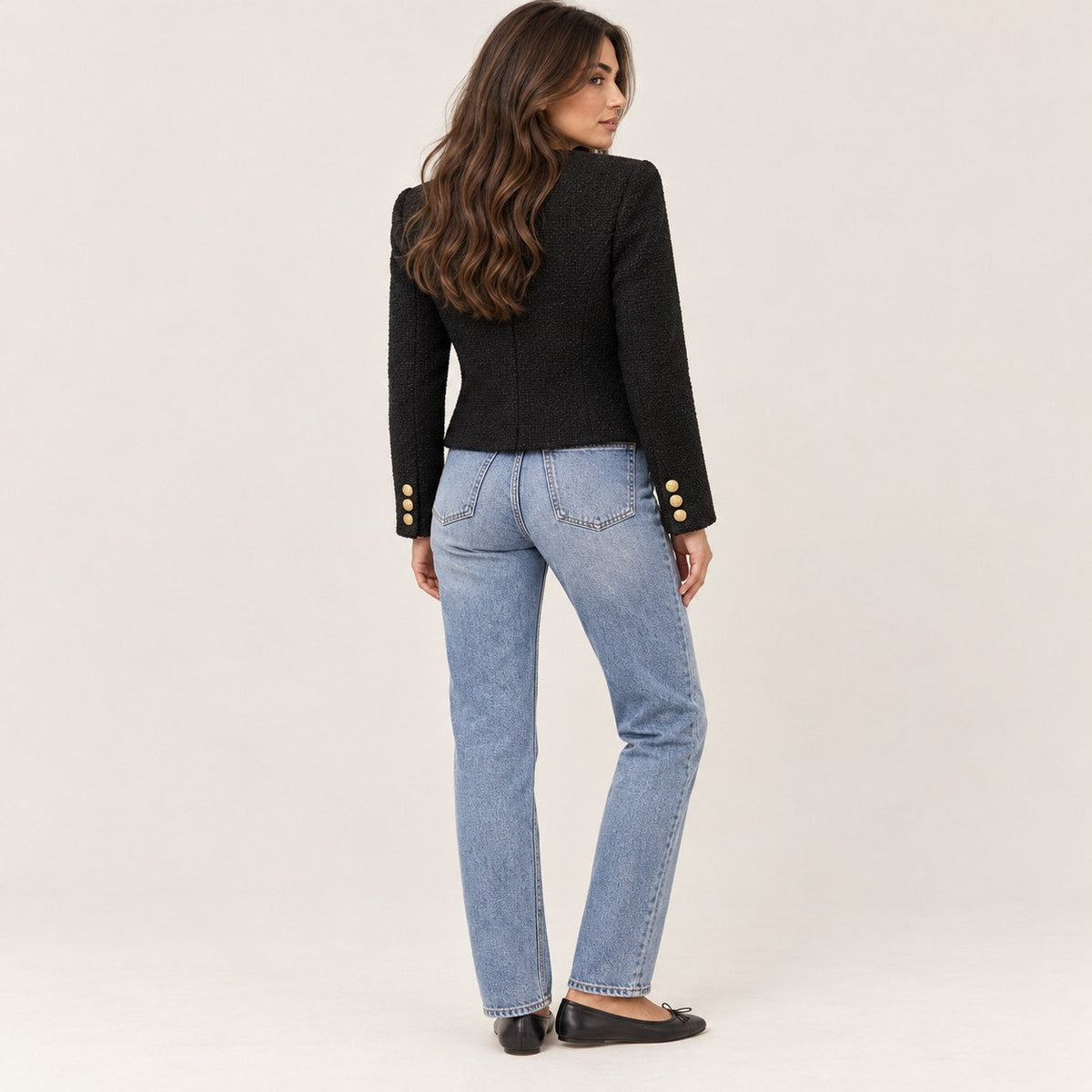 Radmieandra | Tweed Jacket with Gold Buttons