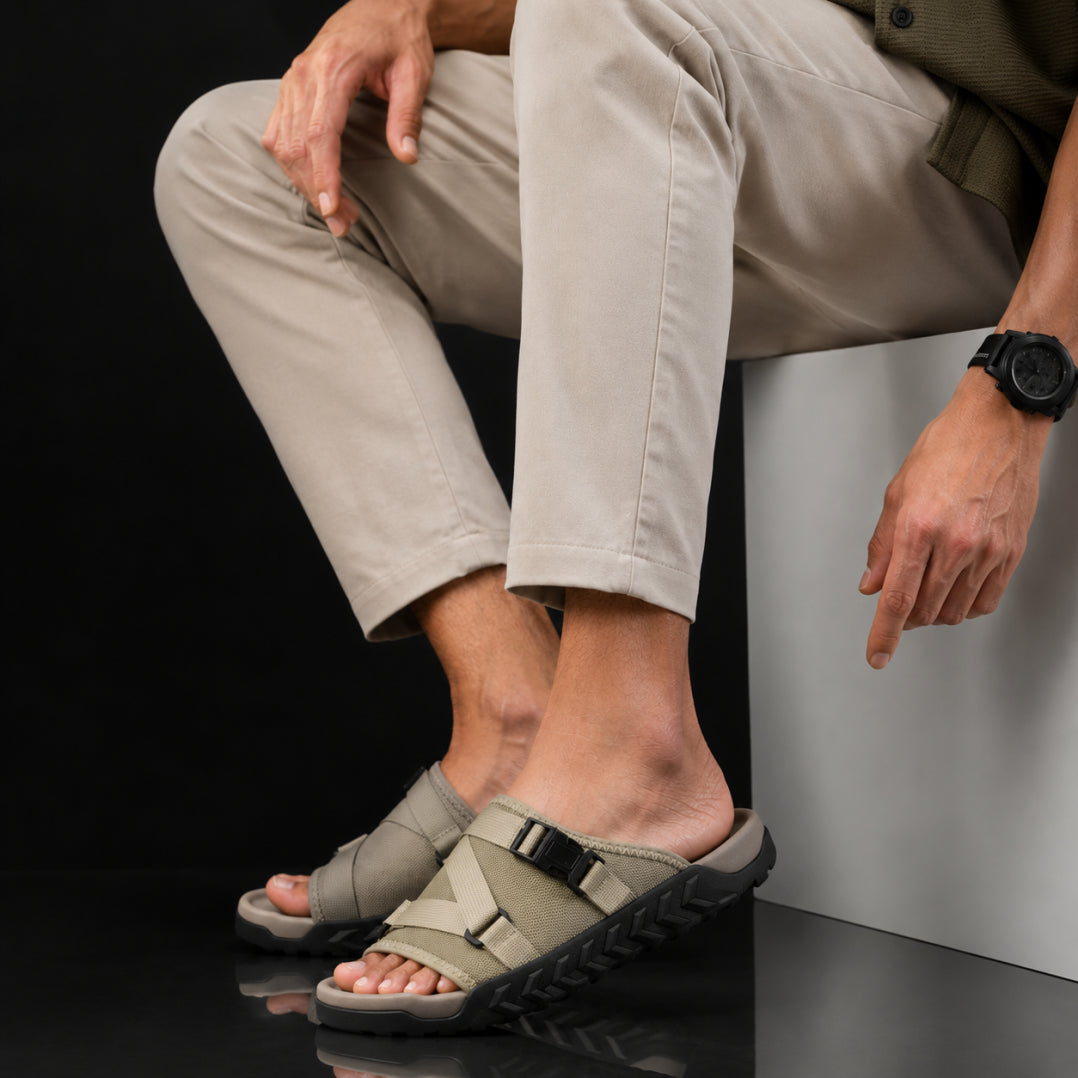 Hatton | Slide Sandals With Adjustable Cross Straps