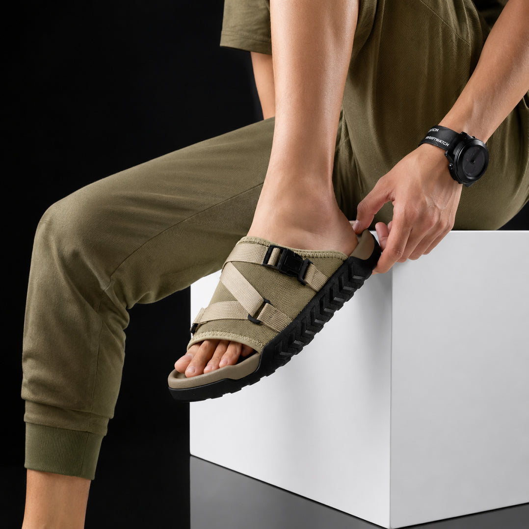 Hatton | Slide Sandals With Adjustable Cross Straps