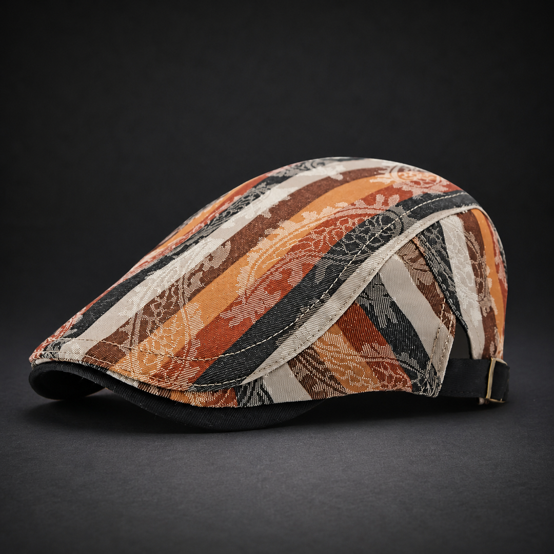 Leoan | Flat Cap With Vintage Multicolor Pattern