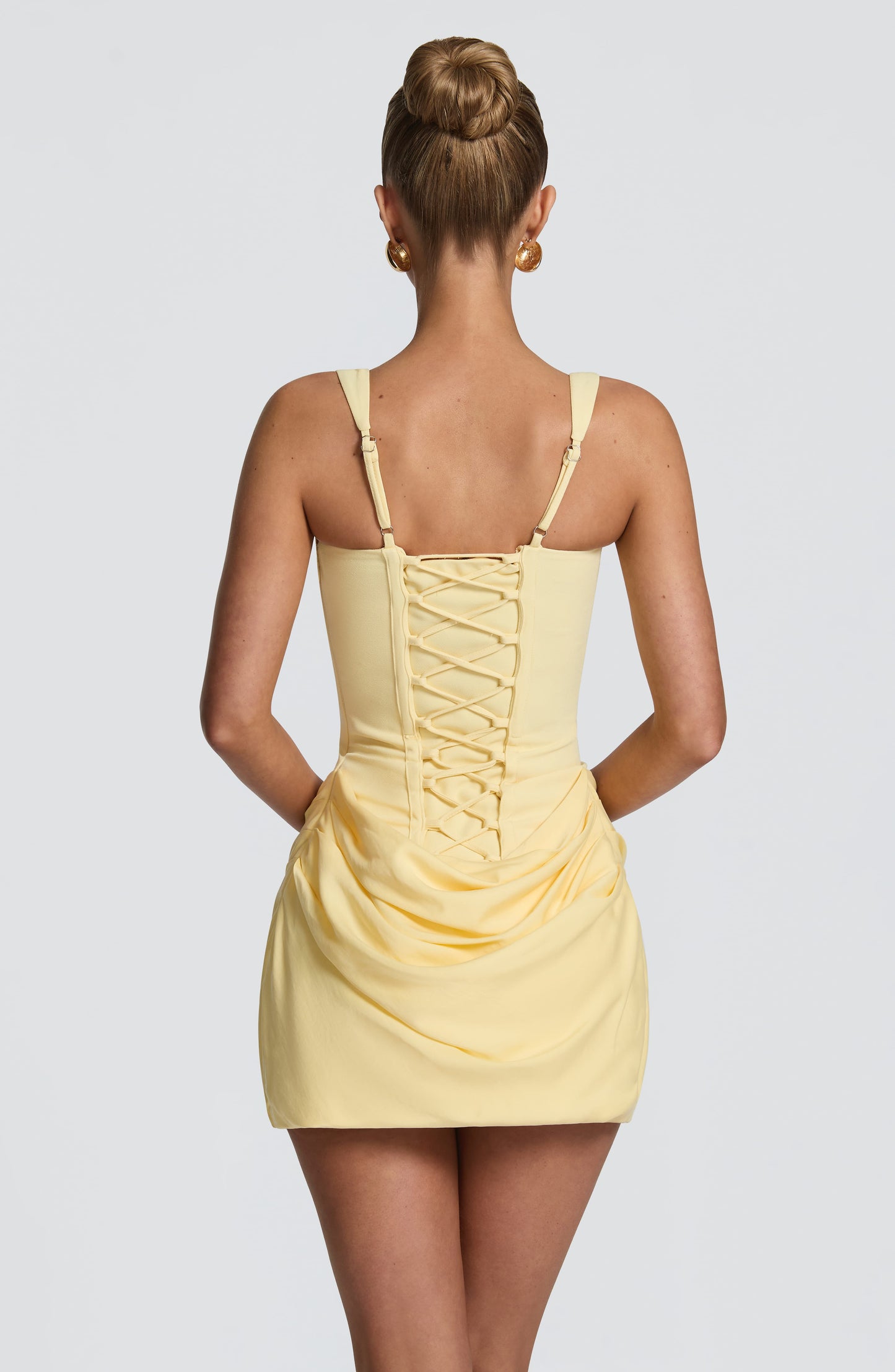 Manuella | Square Neck Draped Mini Dress