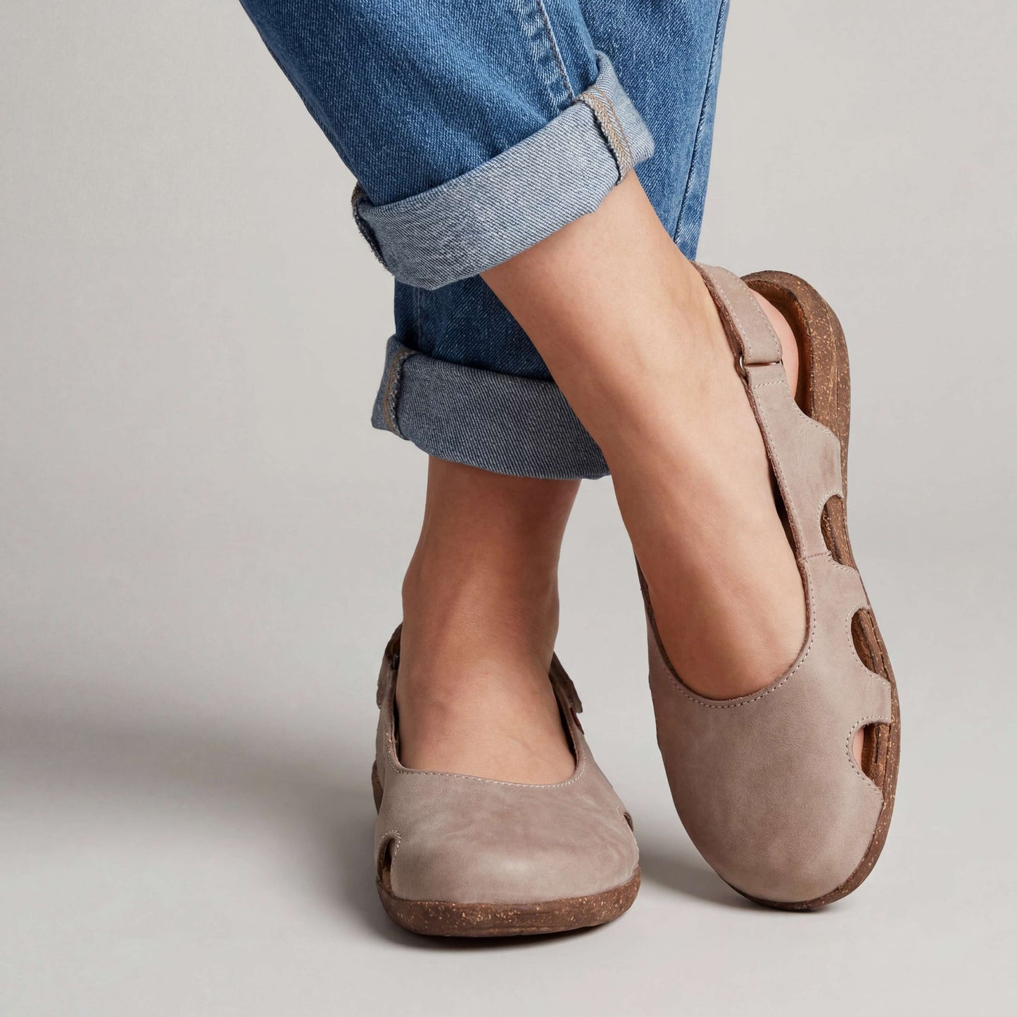 Freja | Closed Toe Slingback Shoes with Cutouts
