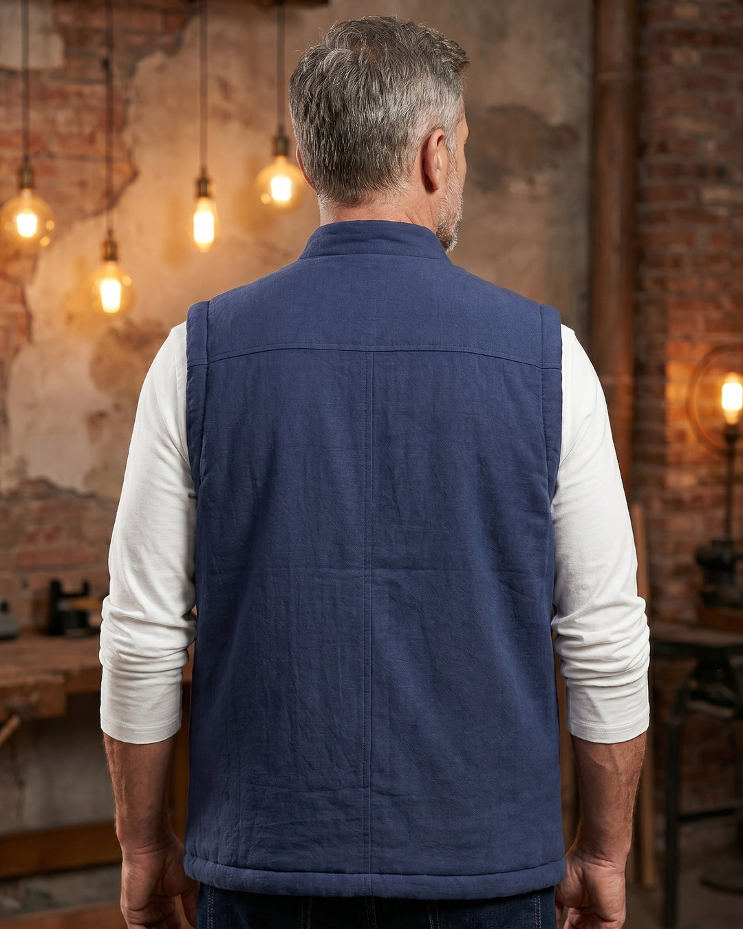 Fredrick - Pocket Front Mandarin Collar Vest