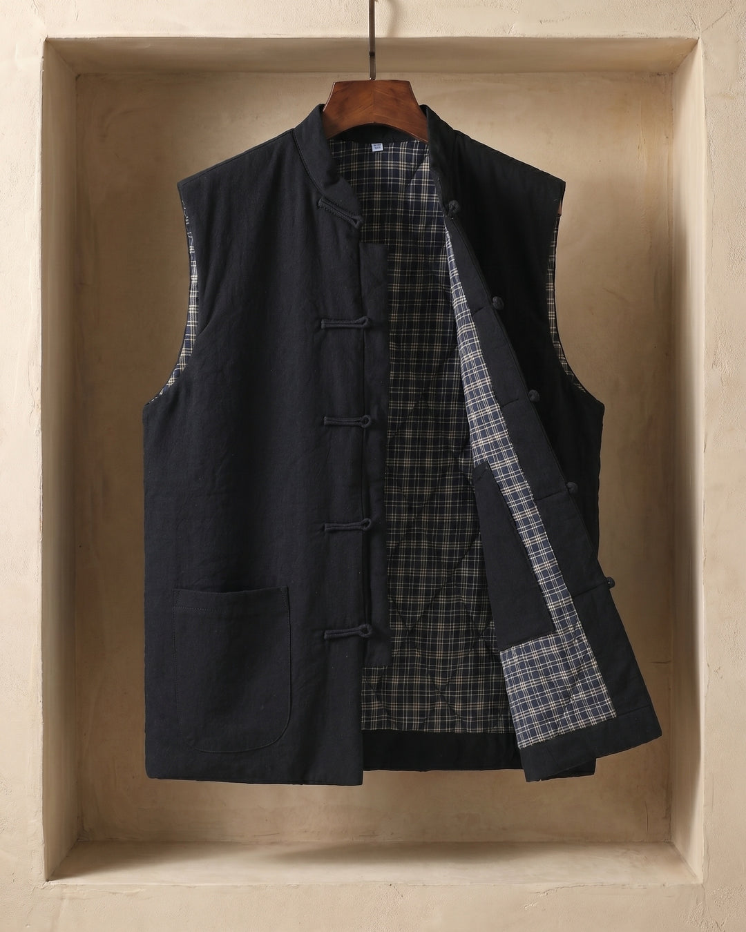Fredrick - Pocket Front Mandarin Collar Vest