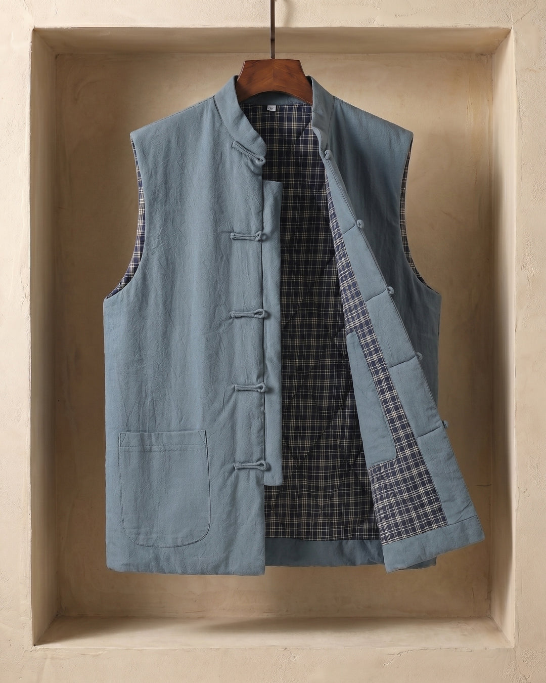 Fredrick - Pocket Front Mandarin Collar Vest