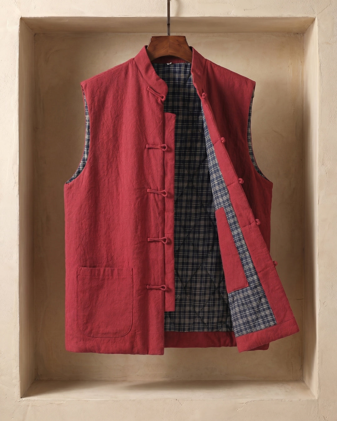 Fredrick - Pocket Front Mandarin Collar Vest