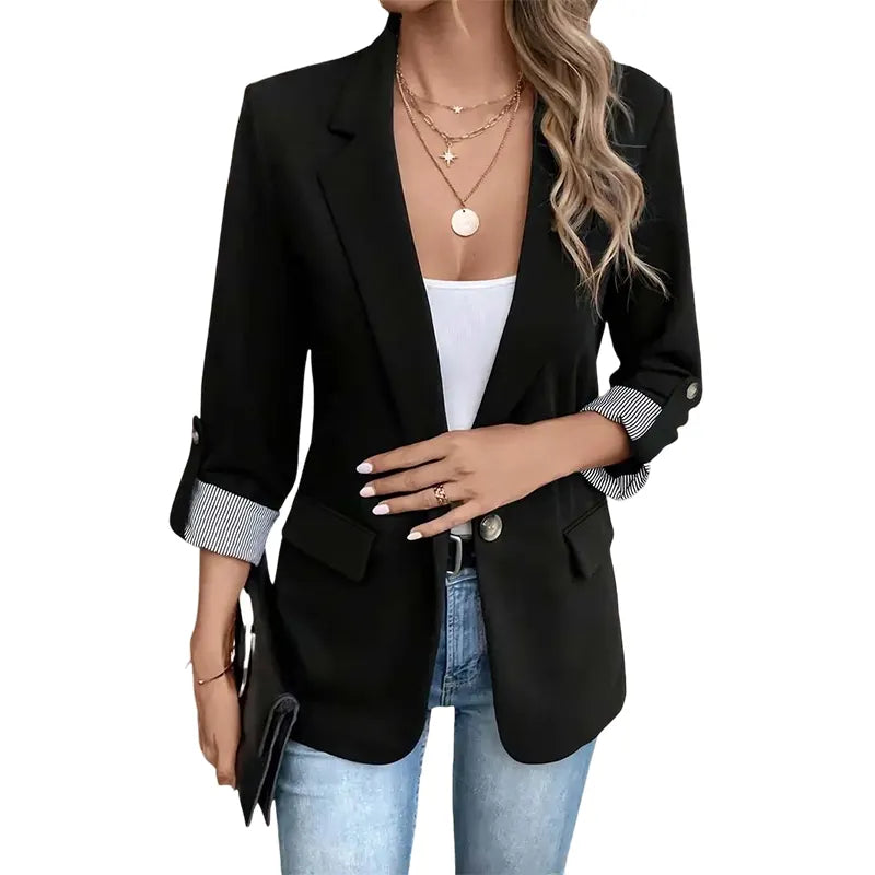 Rigieta | Blazer with Rolled Cuffs and Lapels