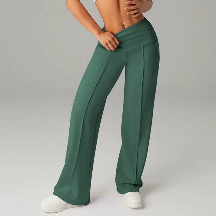 Samanda | Wide Leg Fold Waist Pants