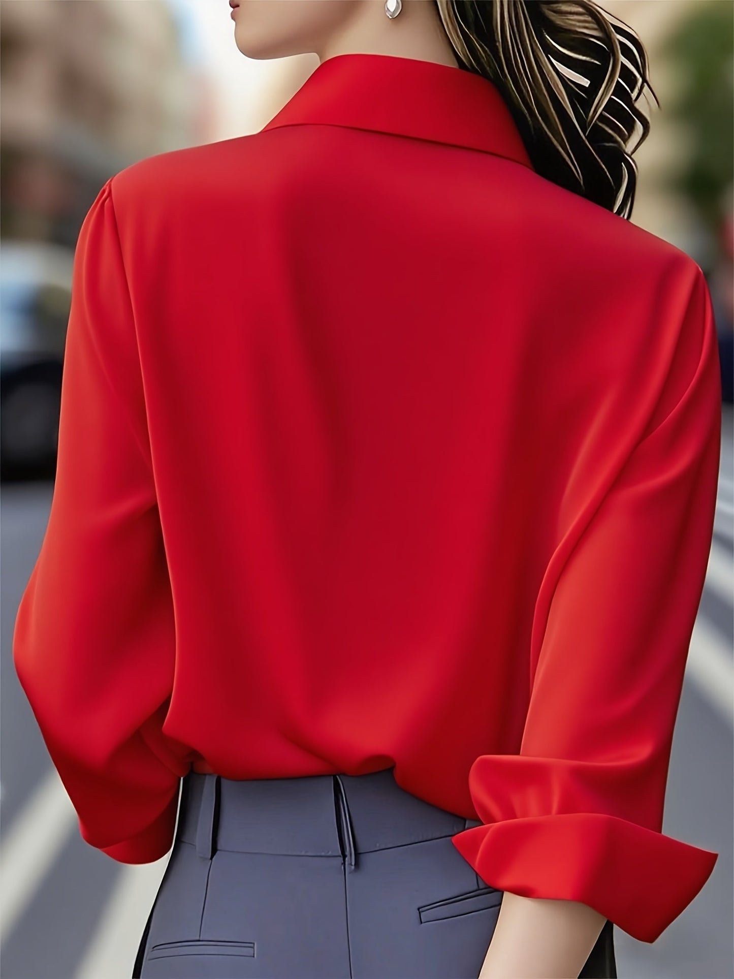 Elenochka - Long Sleeve Button Up Blouse