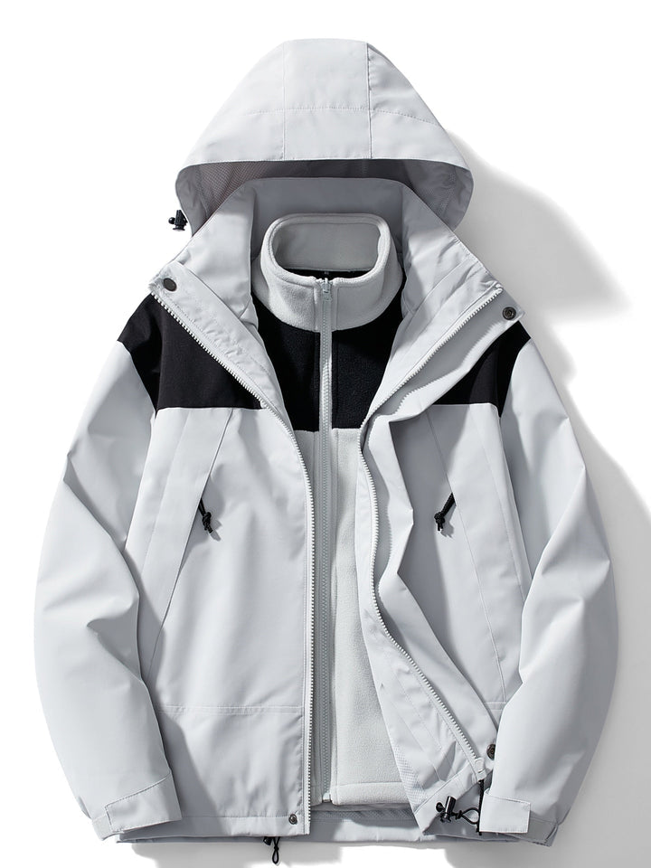 Jerome | Hooded Jacket with Colorblock Panels and Zipper
