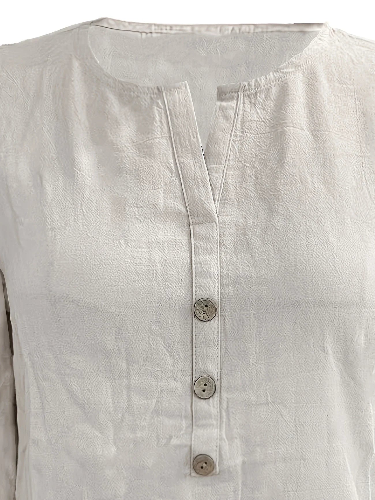 Mykaela | Blouse With Button V Neckline