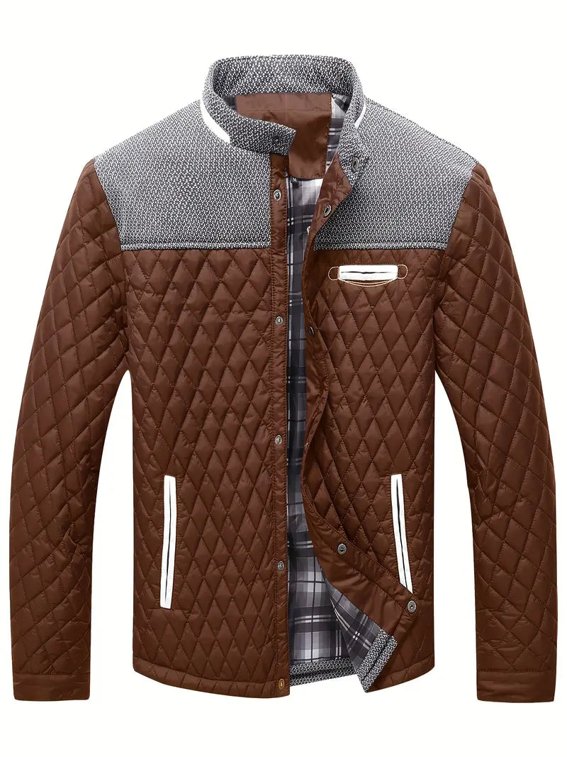 Proctor | Quilted Stand Collar Zip Jacket